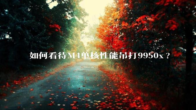 如何看待M4单核性能吊打9950x?