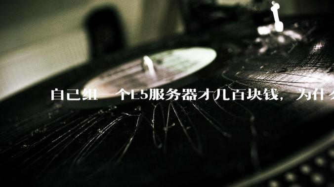 自己组一个E5服务器才几百块钱，为什么去阿里云租这么贵?