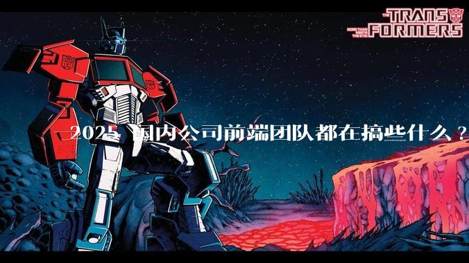2025 国内公司前端团队都在搞些什么?
