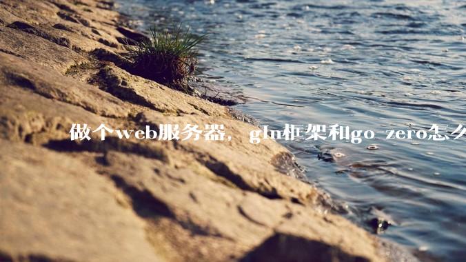 做个web服务器，gin框架和go-zero怎么选？